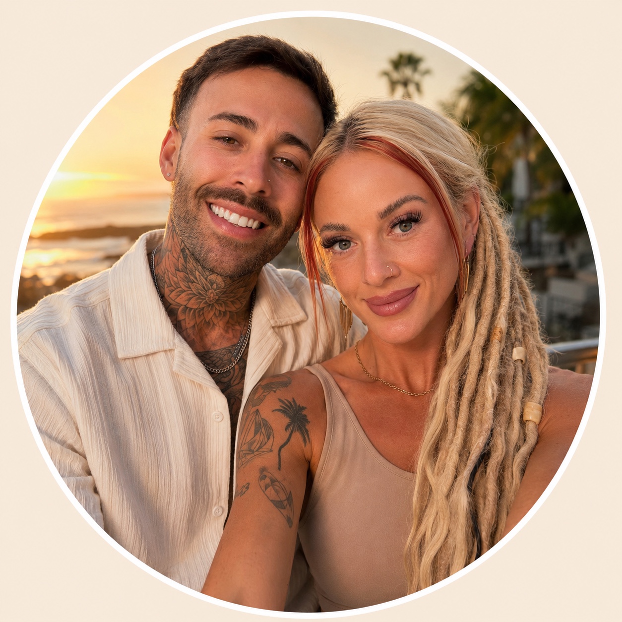 Lana and Kyle of LDK Travels together at sunset