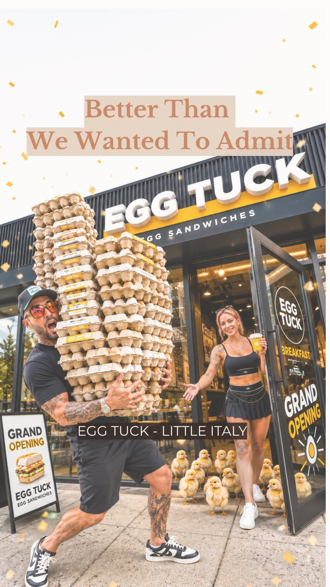Lana and Kyle at Eggtuck in Little Italy